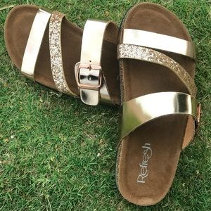 Glitter Burk-Style Sandals